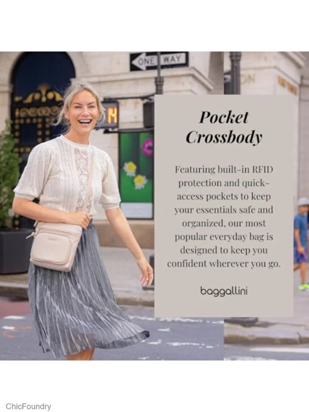 Small Crossbody Bag with RFID Protection Water-resistant Nylon Travel Purse